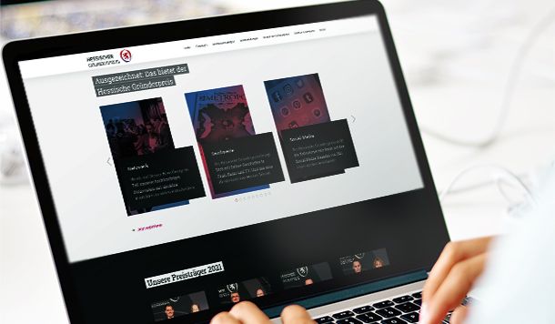 Die Homepage von Hessischer Gründerpreis ist eine Entwicklung und Referenz der WOA Webdesignagentur