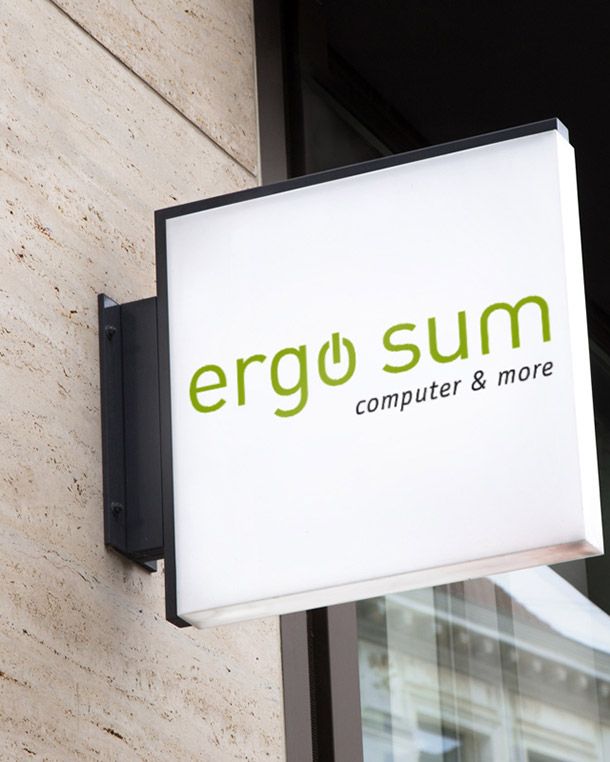 Das Corproate Design (Logo) von ergo sum Mainz GmbH ist eine Kreation und Referenz der WOA