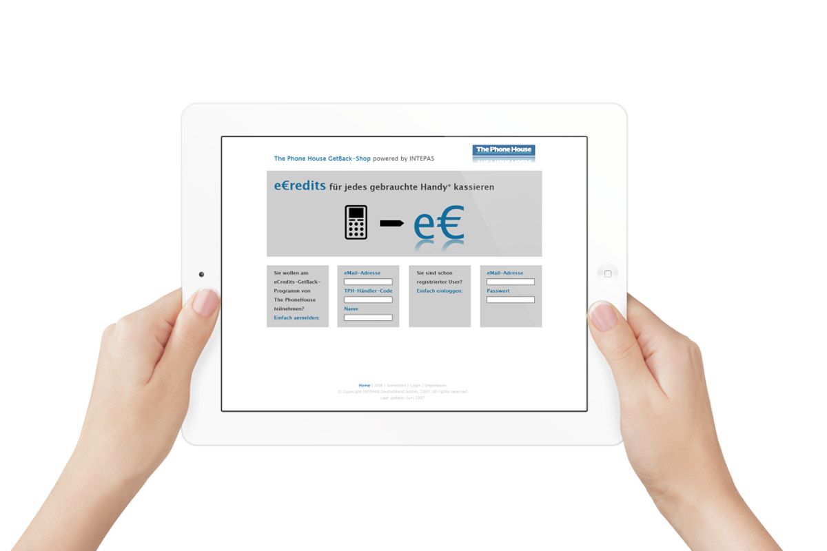 Webdesign für die Microsite von The Phonehouse als Referenz der WOA
