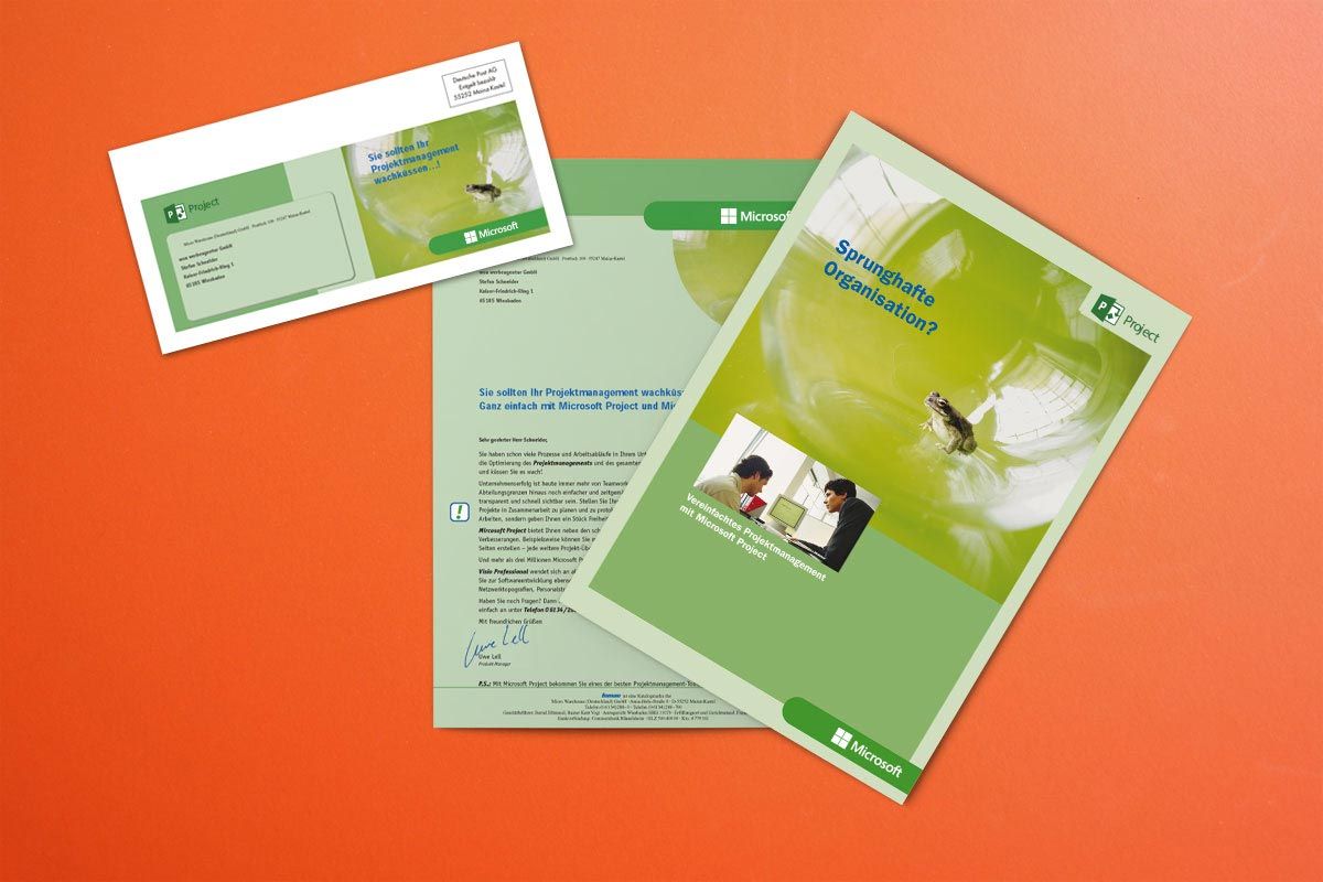 Post Mailing als Dialoginstrument für Microsoft Deutschland ist eine Kreation und Referenz der WOA